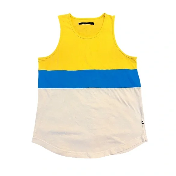 Edgar Ash Tank Top Mens Medium Multicolor Colorblock Sleeveless Casual Gym - Picture 3 of 9